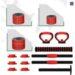 Набор гантелей + штанга Sportnow A91-287V00RD 20kg (Red) Thumb