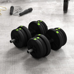 Набор гантелей + штанга Sportnow A91-318V01GN 20kg (Black) Thumb