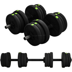 Набор гантелей + штанга Sportnow A91-318V01GN 20kg (Black)