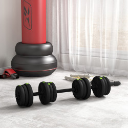 Набор гантелей + штанга Sportnow A91-318V01GN 20kg (Black) Thumb