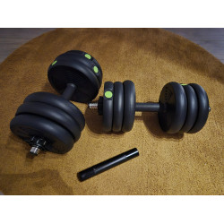 Набор гантелей + штанга Sportnow A91-318V01GN 20kg (Black) Thumb