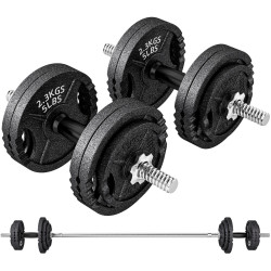 Набор гантелей + штанга Sportnow A91-425V00BK 42kg (Black) Thumb