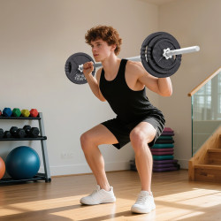 Набор гантелей + штанга Sportnow A91-425V00BK 42kg (Black) Thumb