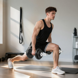 Набор гантелей + штанга Sportnow A91-428V00GY 20kg (Grey) Thumb