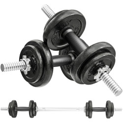Набор гантелей + штанга Sportnow A91-428V00GY 20kg (Grey)