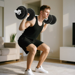 Набор гантелей + штанга Sportnow A91-428V00GY 20kg (Grey) Thumb