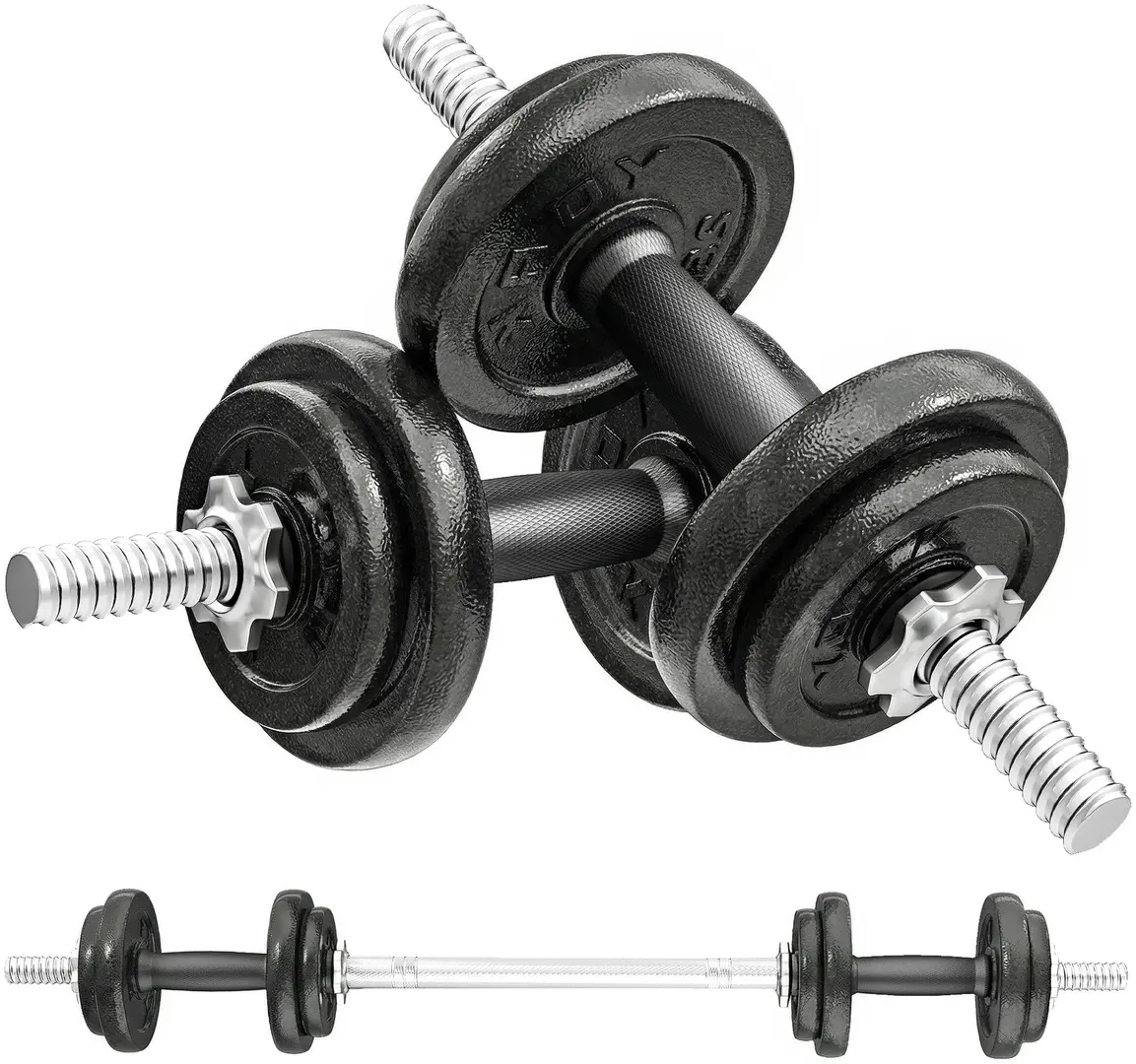 Набор гантелей + штанга Sportnow A91-428V00GY 20kg (Grey)
