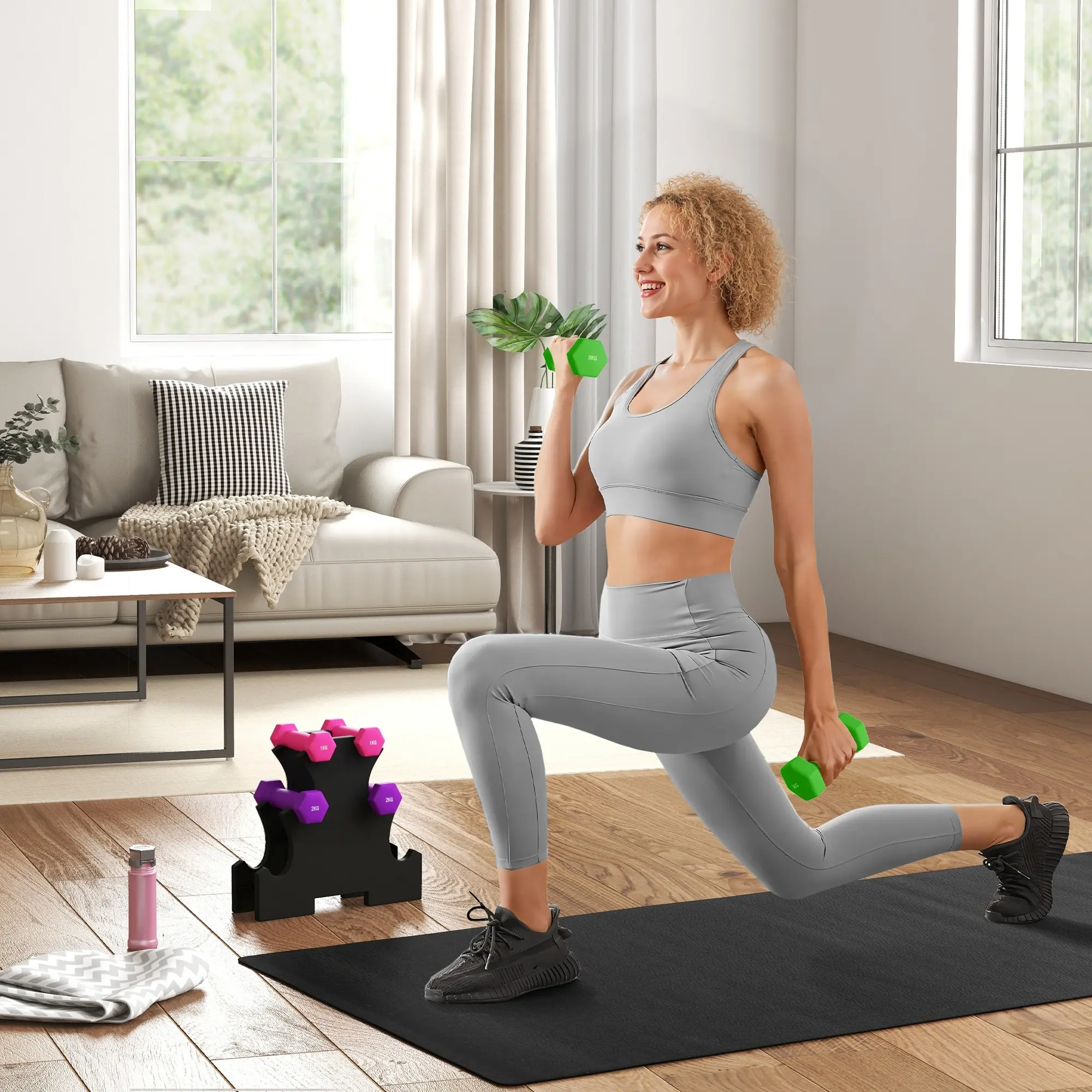 Набор гантелей Sportnow A91-317V00MX 12kg (Multicolor) - 4