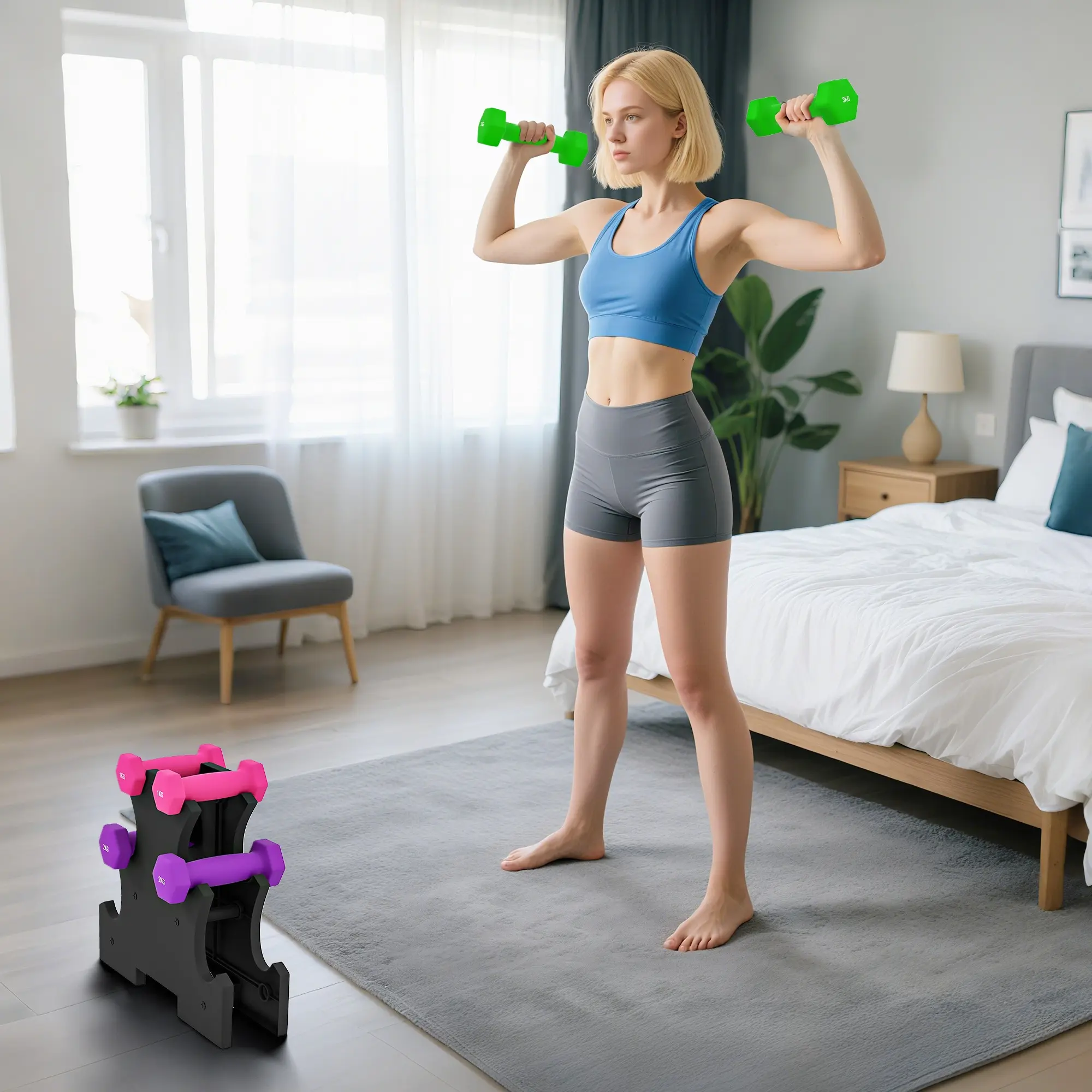 Набор гантелей Sportnow A91-317V00MX 12kg (Multicolor) - 5