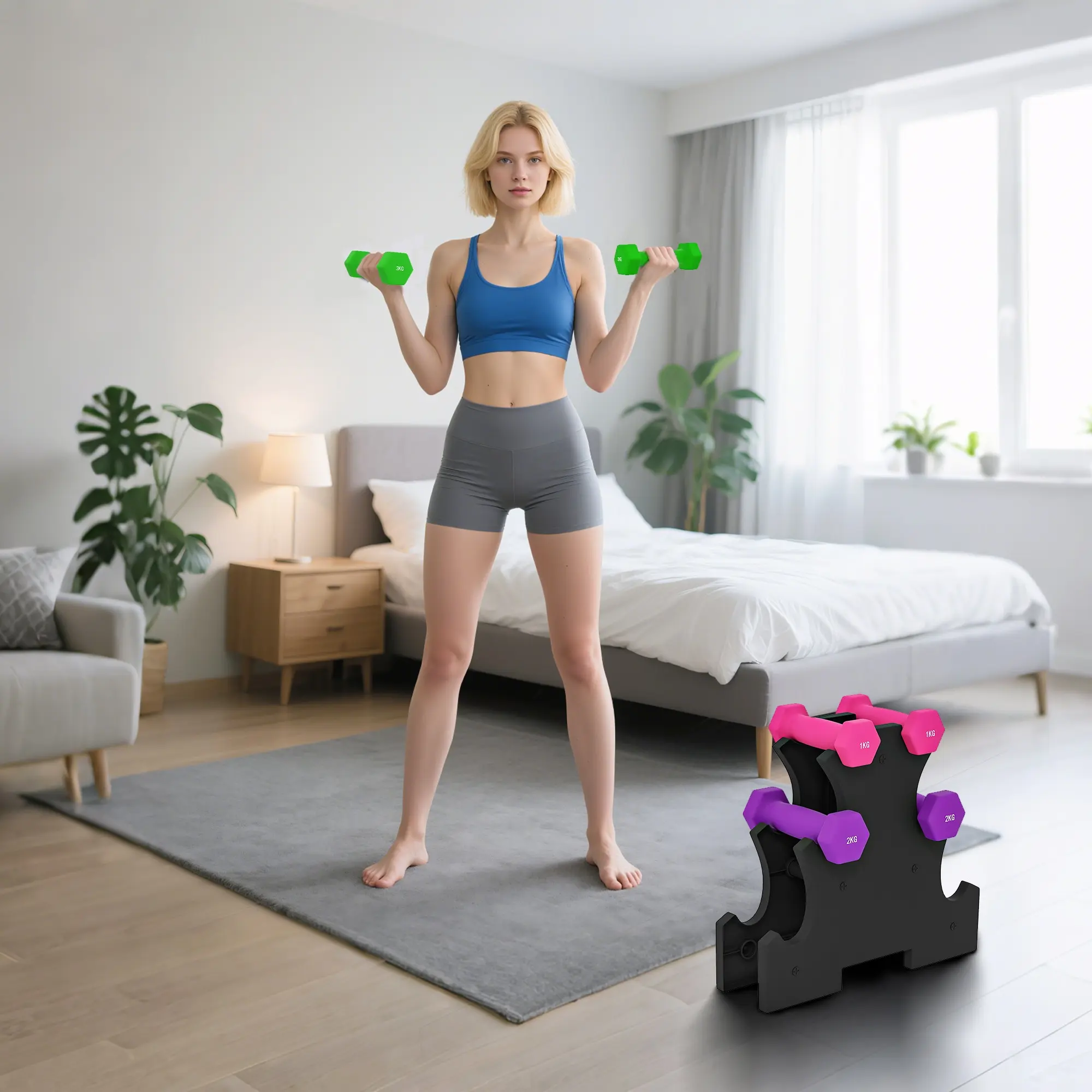 Набор гантелей Sportnow A91-317V00MX 12kg (Multicolor) - 6