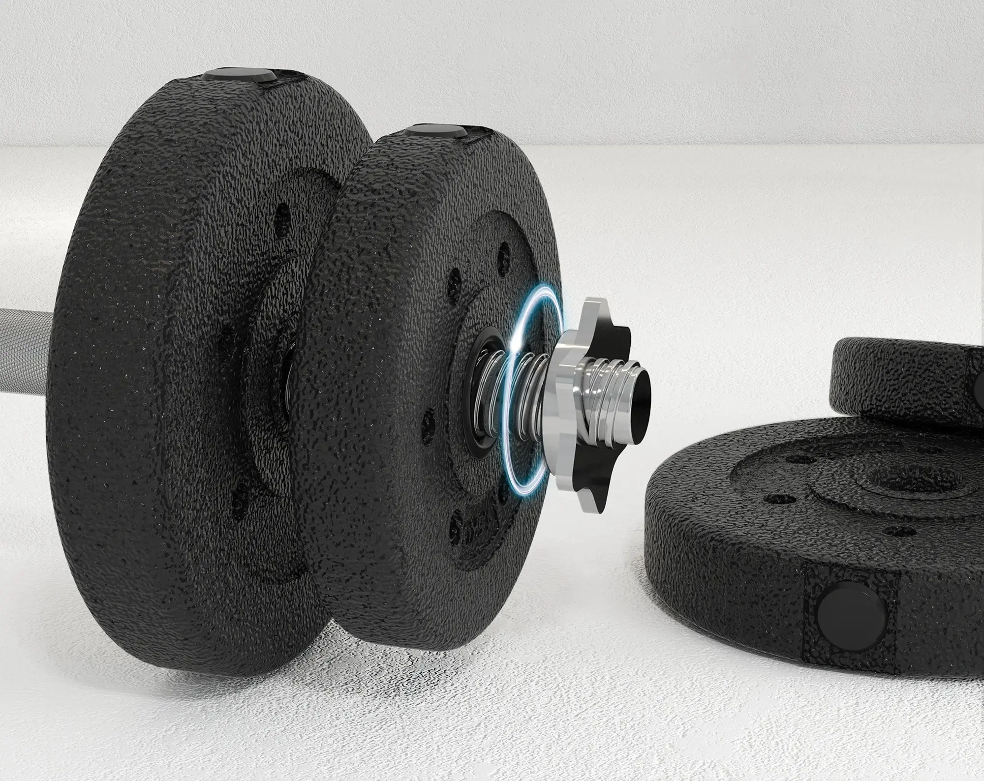 Набор гантели Sportnow A91-139V04BK 25kg (Black) - 3