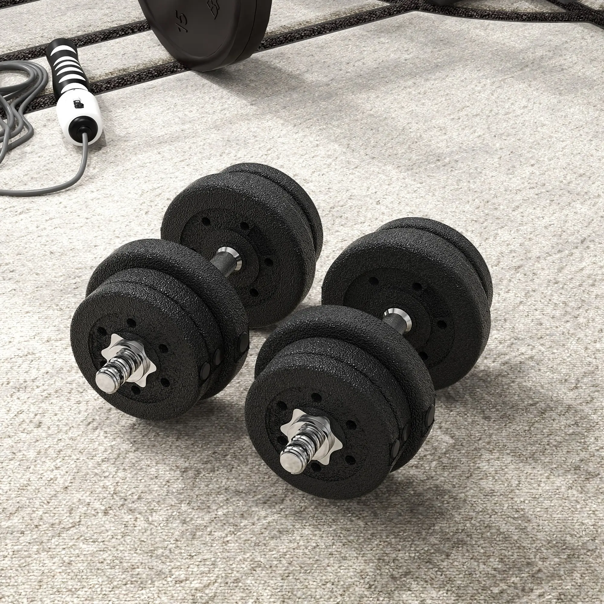 Набор гантели Sportnow A91-139V04BK 25kg (Black) - 5