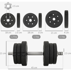Набор гантели Sportnow A91-139V04BK 25kg (Black) Thumb
