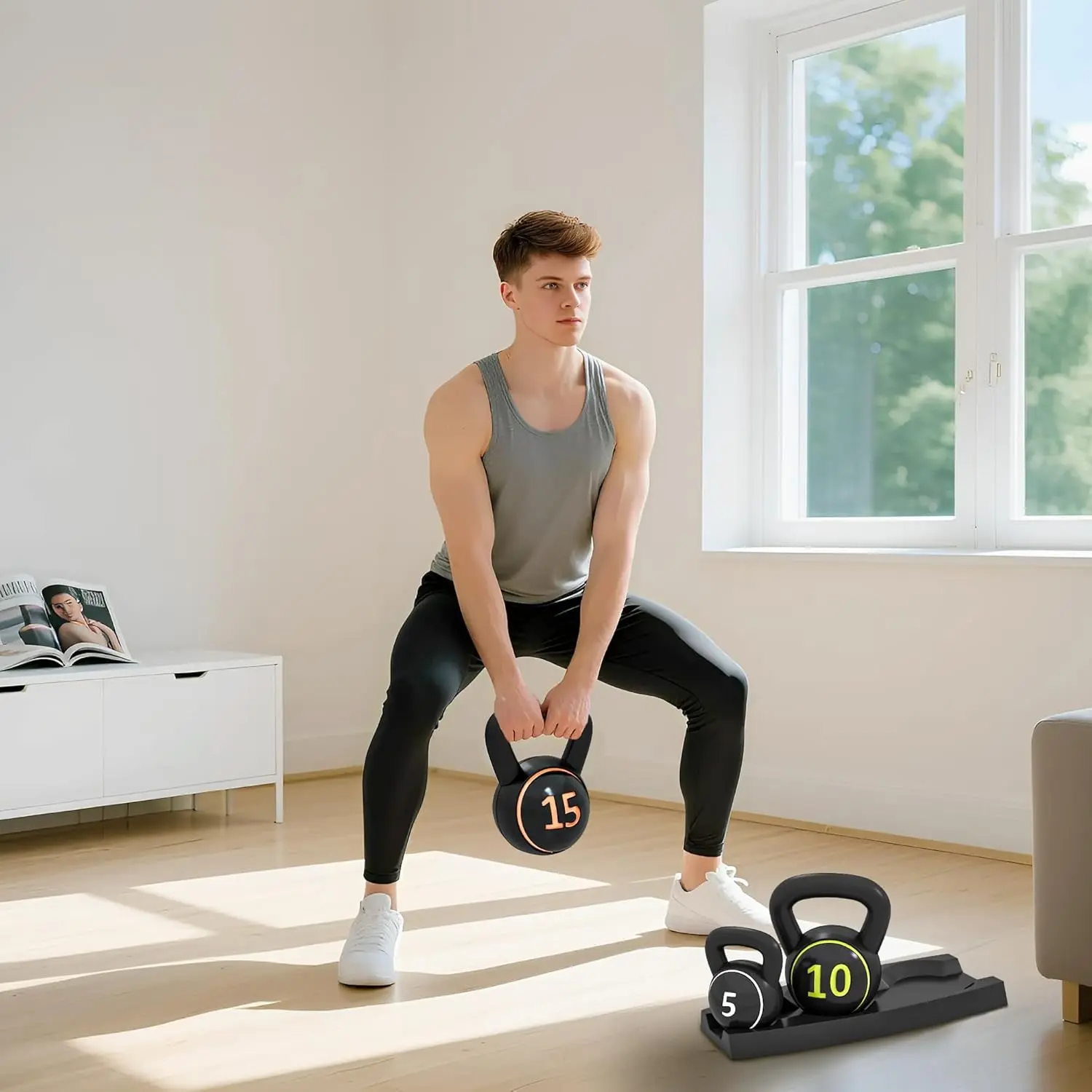 Набор гирь Sportnow A91-282V00BK (Black) - 5