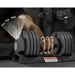 Set gantere reglabile Sportnow A91-335V03BK 2x10kg (Black) Thumb