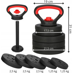 Регулируемая гиря Springos FA1673 10kg (Black) Thumb