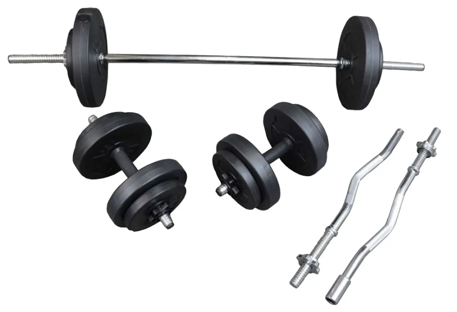 Set greutati cu haltera The Way OW1305 36kg (Black/Crome)