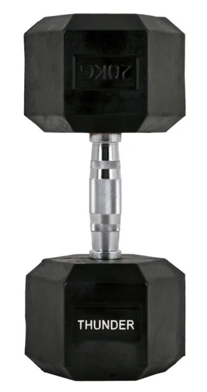 Гантели Thunder Hexagonal Dumbbells 10kg (Black) - 4