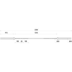 Bara olimpica Toorx BO-220 220сm (Chrome) Thumb