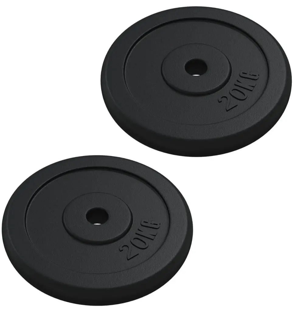Диск олимпийский VidaXL 427714 2x20kg (Black)