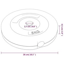 Discuri olimpice VidaXL 93599 (Black) Thumb