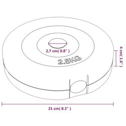 Discuri olimpice VidaXL 93599 (Black) Thumb