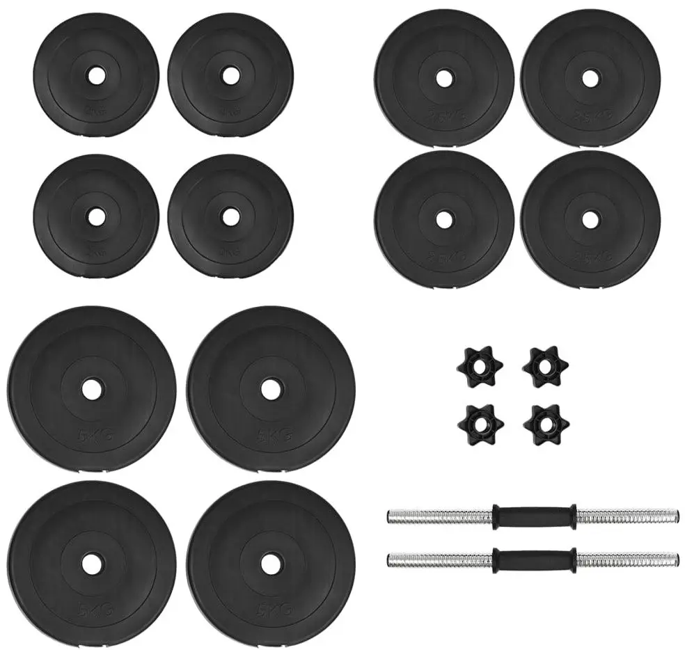 Gantere reglabele VidaXL 3145016 2х20kg (Black)