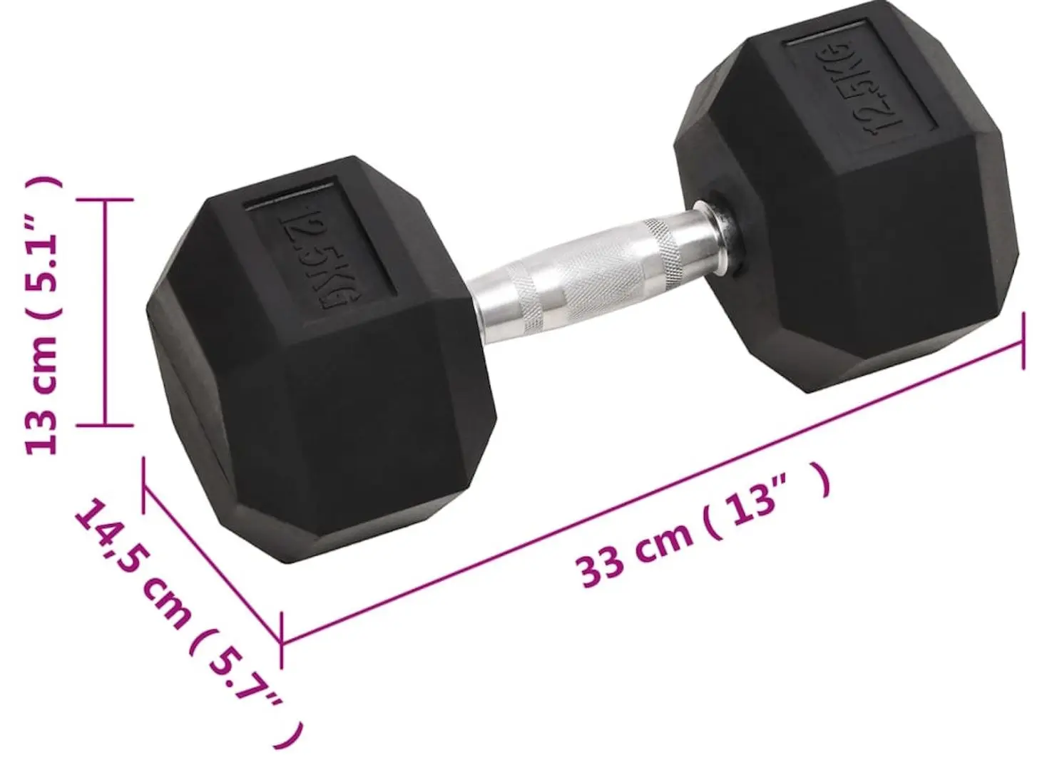 Gantere VidaXL 93605 2x12.5kg (Black)