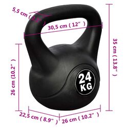 Гиря VidaXL 90293 24kg (Black) Thumb