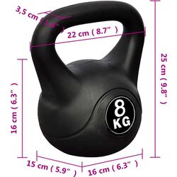 Greutate VidaXL 90389 8kg (Black) Thumb