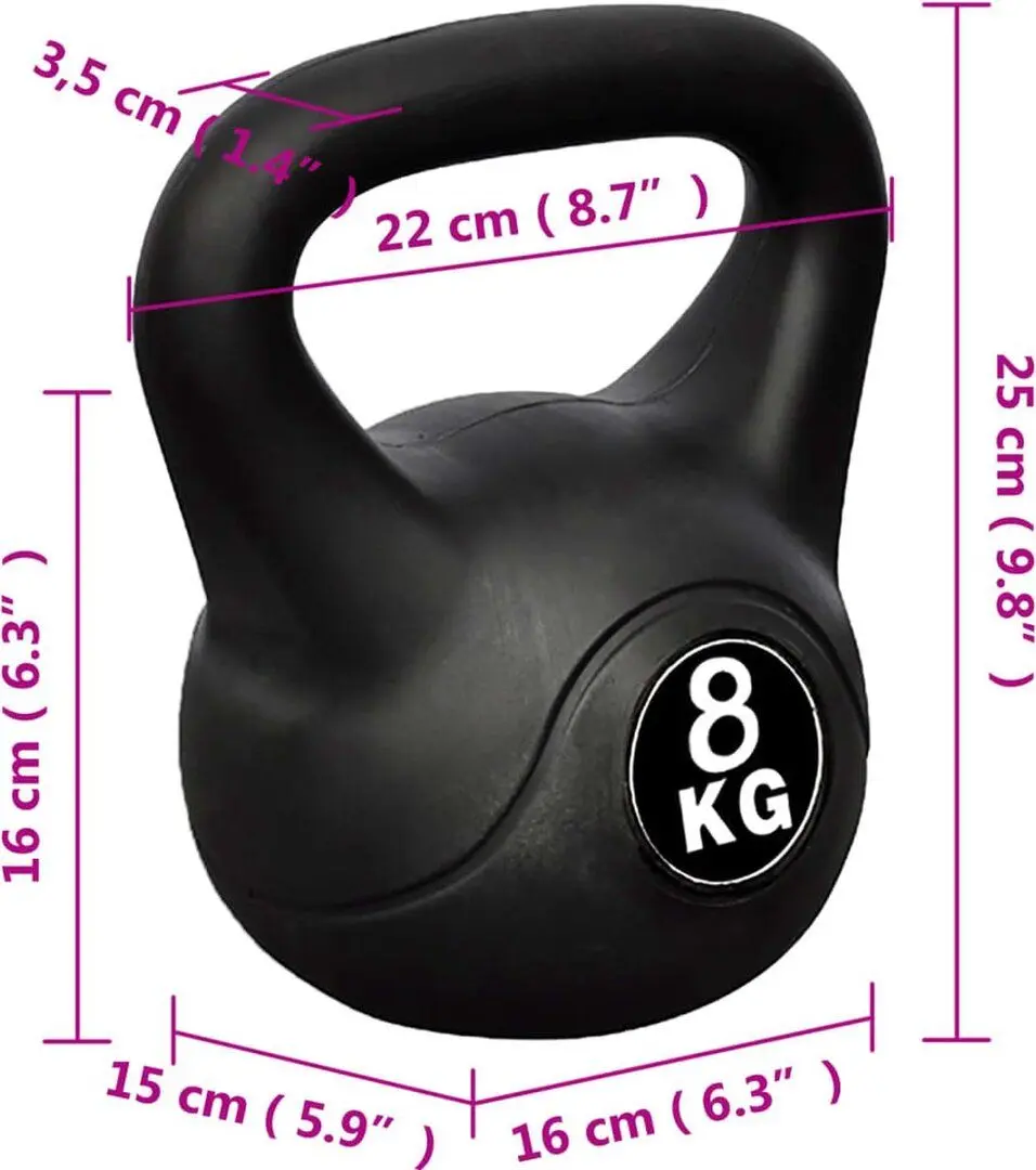 Greutate VidaXL 90389 8kg (Black)