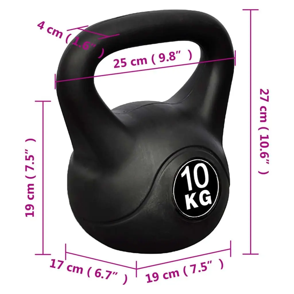 Гиря VidaXL 90391 10kg (Black) - 4
