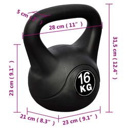 Greutate VidaXL 90393 16kg (Black) Thumb