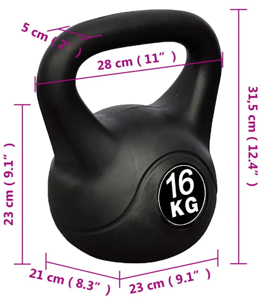 Greutate VidaXL 90393 16kg (Black)