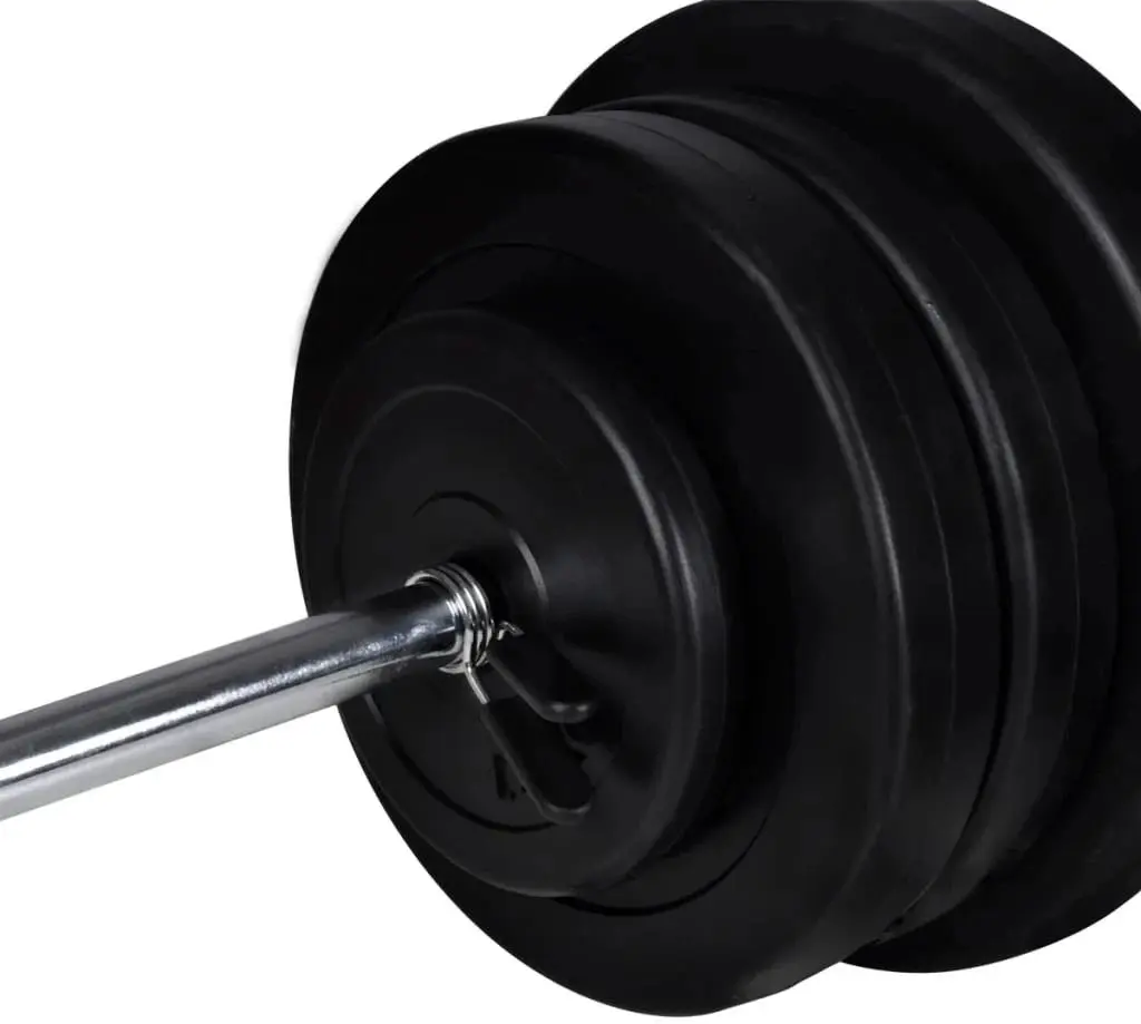 Set suport + haltere + gantere VidaXL 275349 (White/Black)