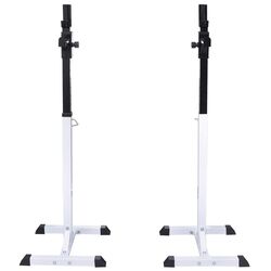 Комплект стойка + штанга + гантели VidaXL 275353 (White/Black) Thumb