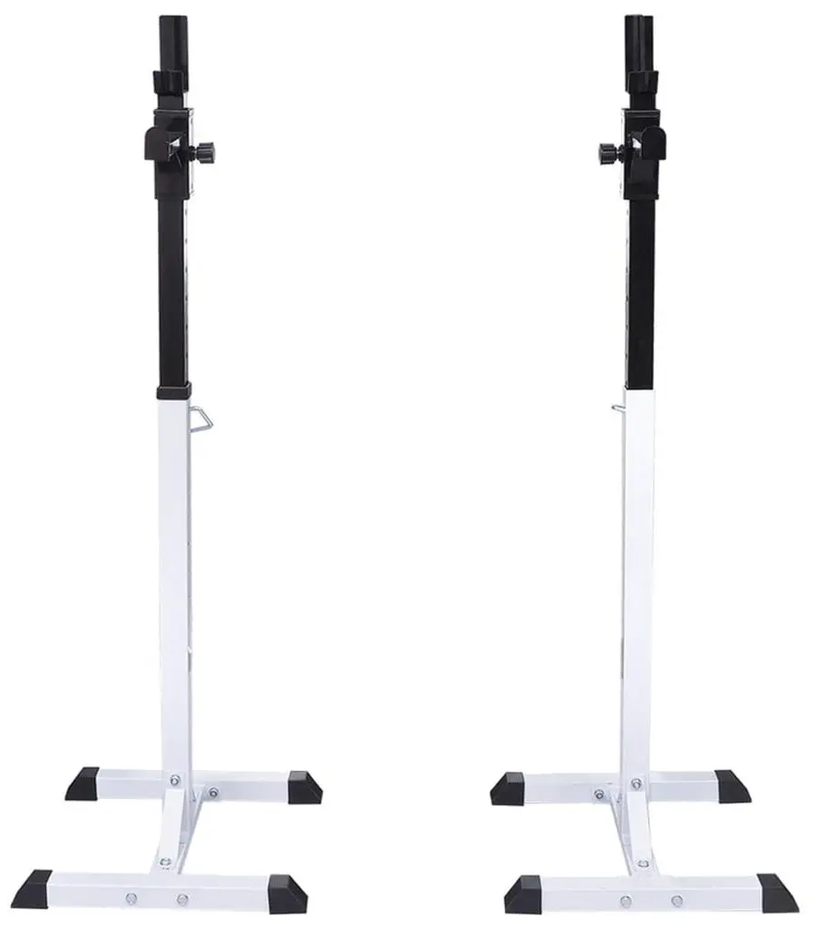 Комплект стойка + штанга + гантели VidaXL 275353 (White/Black)