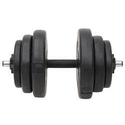 Set gantere + haltera VidaXL 3145024 (Black) Thumb