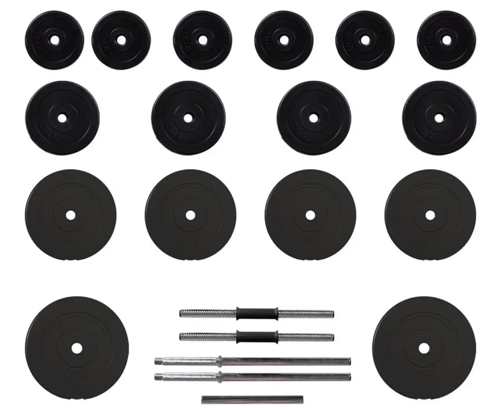 Set gantere + haltera VidaXL 3145024 (Black)