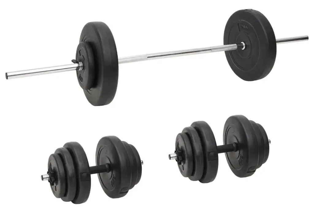 Set gantere + haltera VidaXL 3145024 (Black)