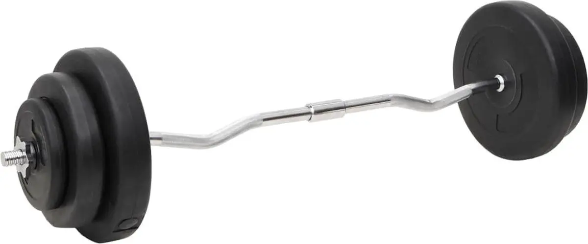 Set gantere + haltera VidaXL 3145025 60kg (Black)