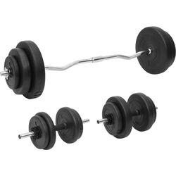 Set gantere + haltera VidaXL 3145025 60kg (Black)