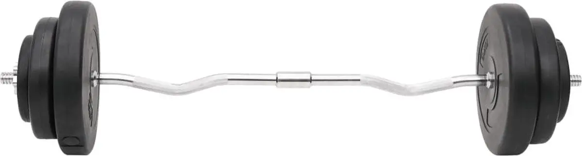 Set gantere + haltera VidaXL 3145025 60kg (Black)