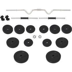 Set gantere + haltera VidaXL 3145026 60kg (Black) Thumb