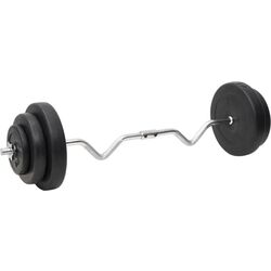 Set gantere + haltera VidaXL 3145026 60kg (Black) Thumb