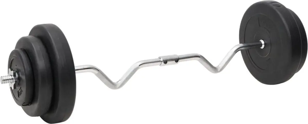 Set gantere + haltera VidaXL 3145026 60kg (Black)