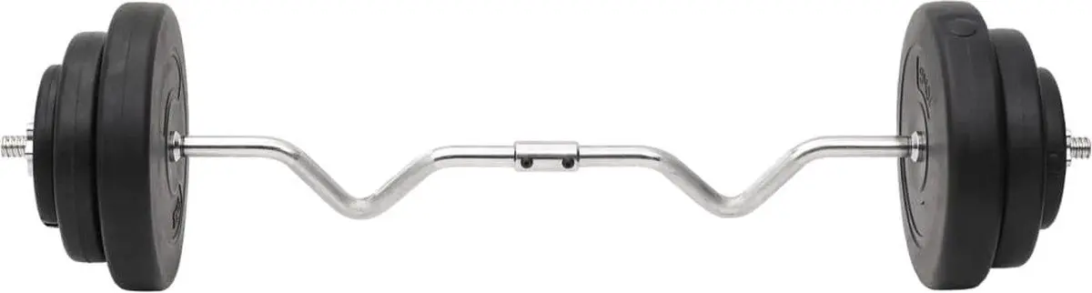 Set gantere + haltera VidaXL 3145026 60kg (Black)