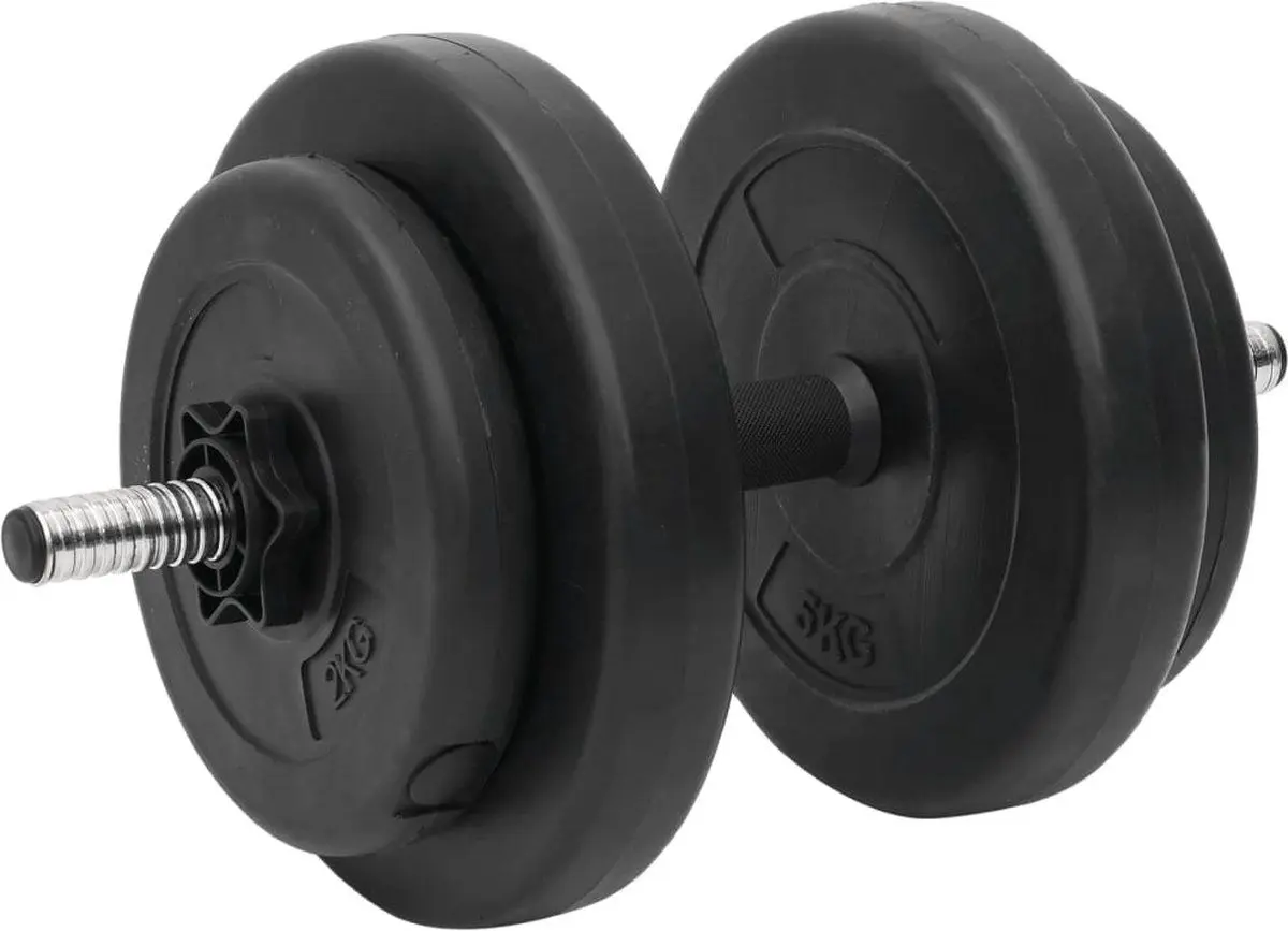 Set gantere + haltera VidaXL 3145026 60kg (Black)