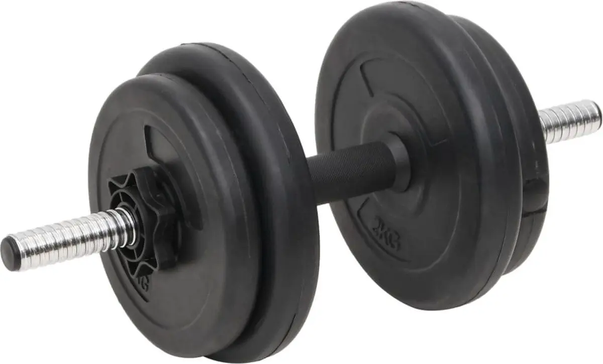 Set gantere + haltera VidaXL 3145026 60kg (Black)
