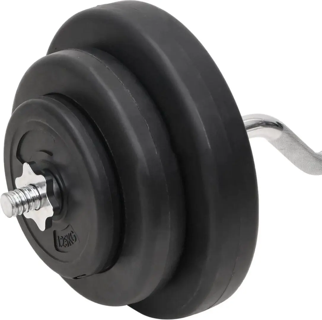 Set gantere + haltera VidaXL 3145026 60kg (Black)